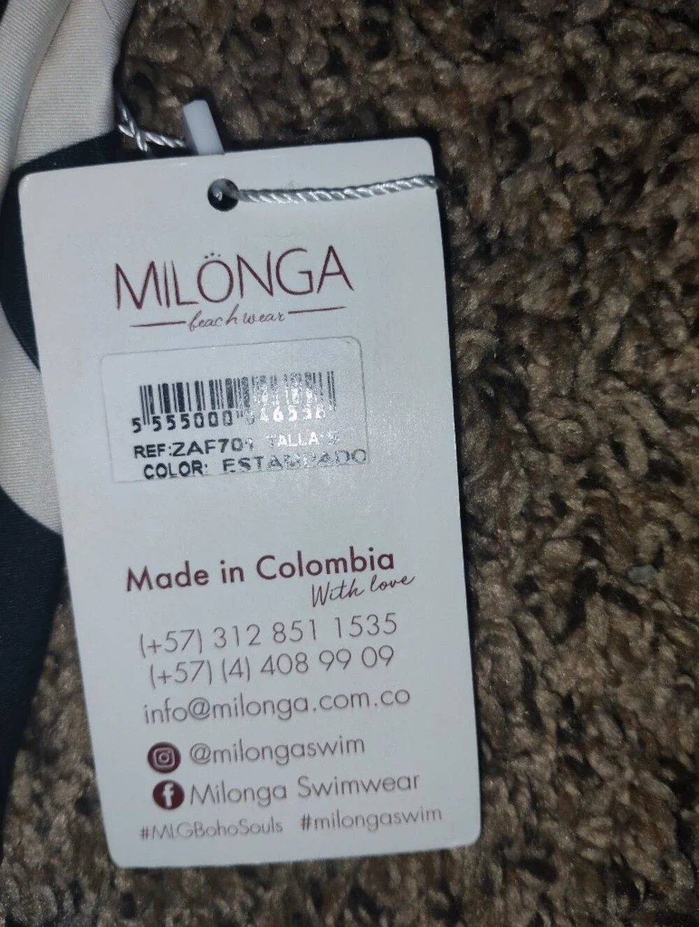 NWT Milonga Zebra Animal Print Beaded One Piece Swimsuit Size Small